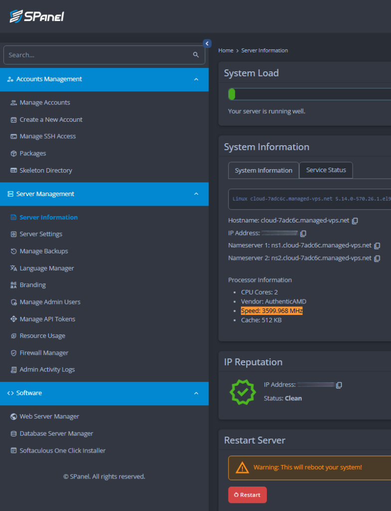 Spanel Cloud Hosting Review